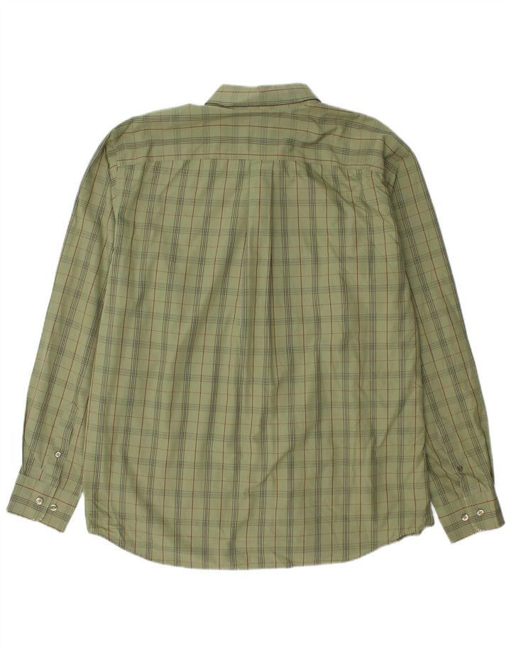 EDDIE BAUER Ανδρικό πουκάμισο Relaxed Fit Large Green Check Cotton