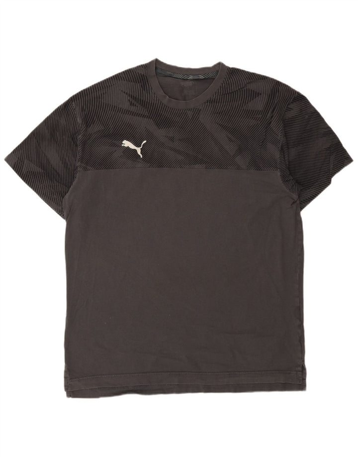 Ανδρικό T-Shirt Puma Τοπ μεγάλο γκρι γεωμετρικό βαμβάκι