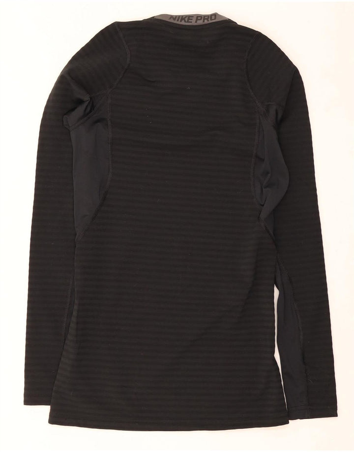 Ανδρικό τοπ Nike Dri Fit Μακρυμάνικο μικρό μαύρο πολυεστέρα