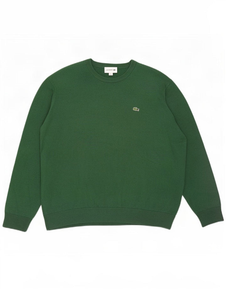 Ανδρικό πουλόβερ Lacoste Boat Neck Jumper Μέγεθος 7 2XL Πράσινο μαλλί