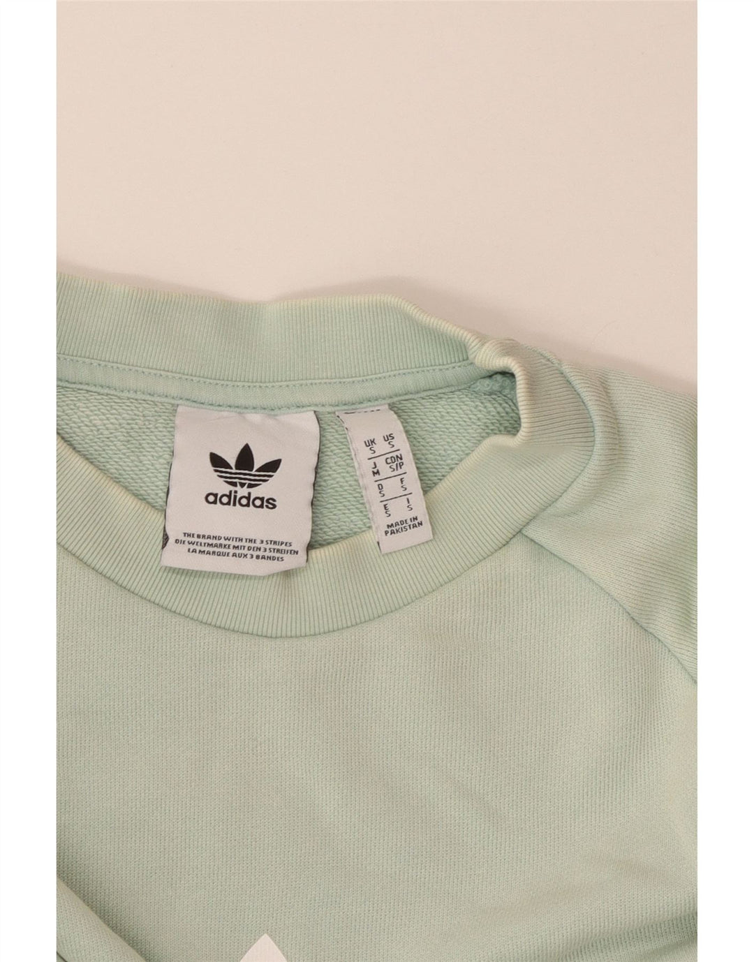 Ανδρικό γραφικό φούτερ Adidas Jumper Μικρό τιρκουάζ βαμβακερό