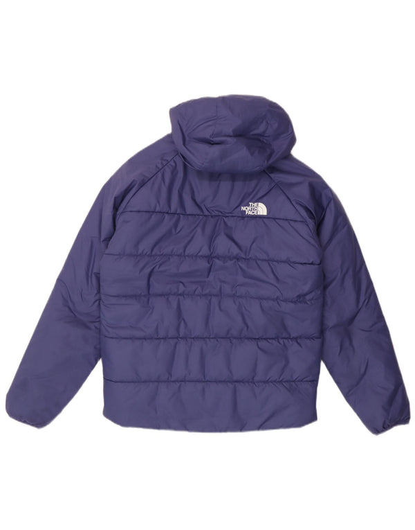The North Face Boys Hooded Reversible Padded Jacket 14-15 Years XL Blue