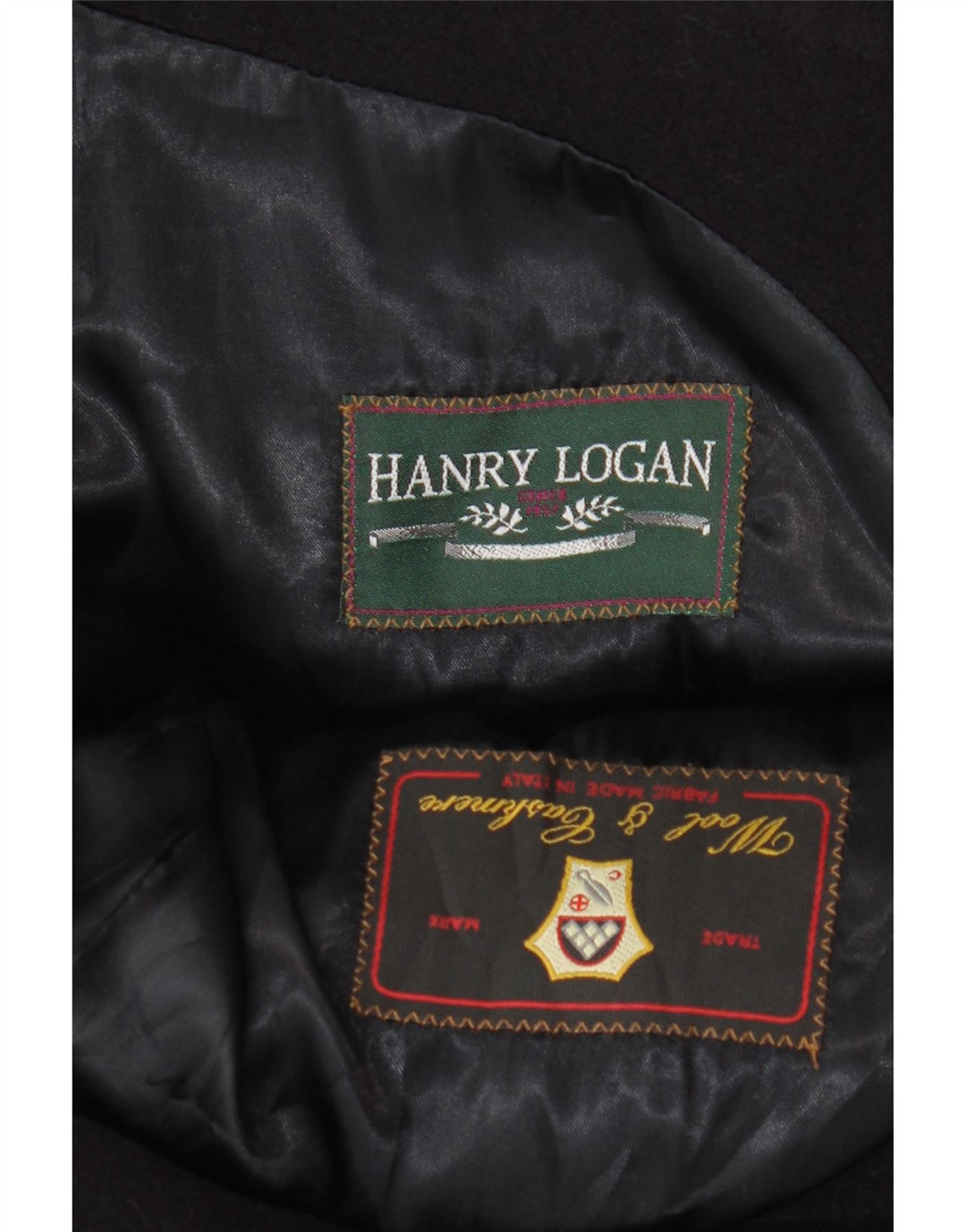 Ανδρικό παλτό VINTAGE UK 40 Large Navy Blue Wool