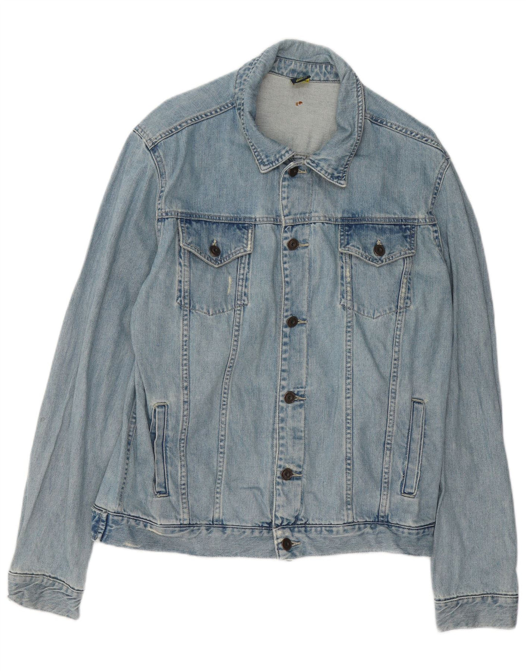 ZARA Ανδρικό Τζιν Μπουφάν UK 42 XL Μπλε Βαμβακερό