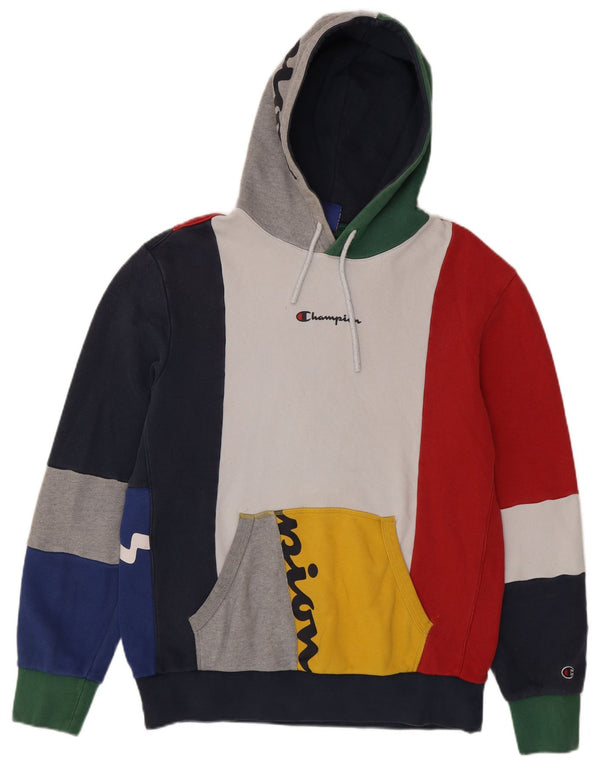 Champion Mens Graphic Hoodie Jumper XL Πολύχρωμο Colourblock