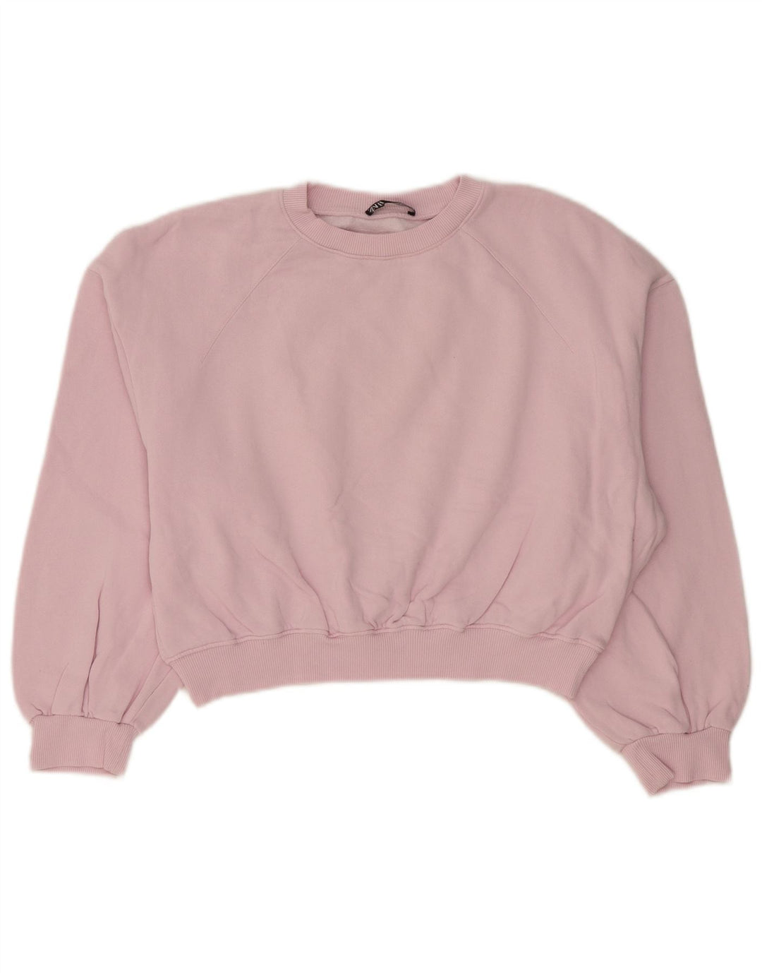 Zara Γυναικεία φούτερ Crop Oversized Jumper UK 10 Small Pink