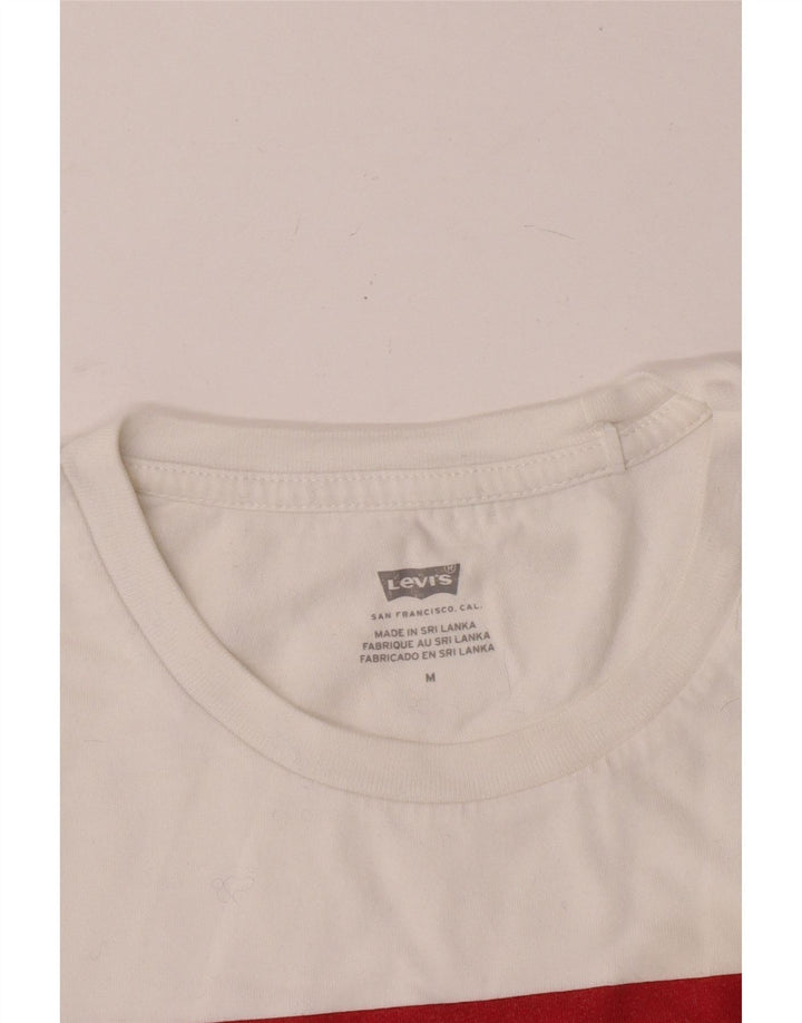Γυναικείο γραφικό T-Shirt Levi's Top UK 12 Medium White