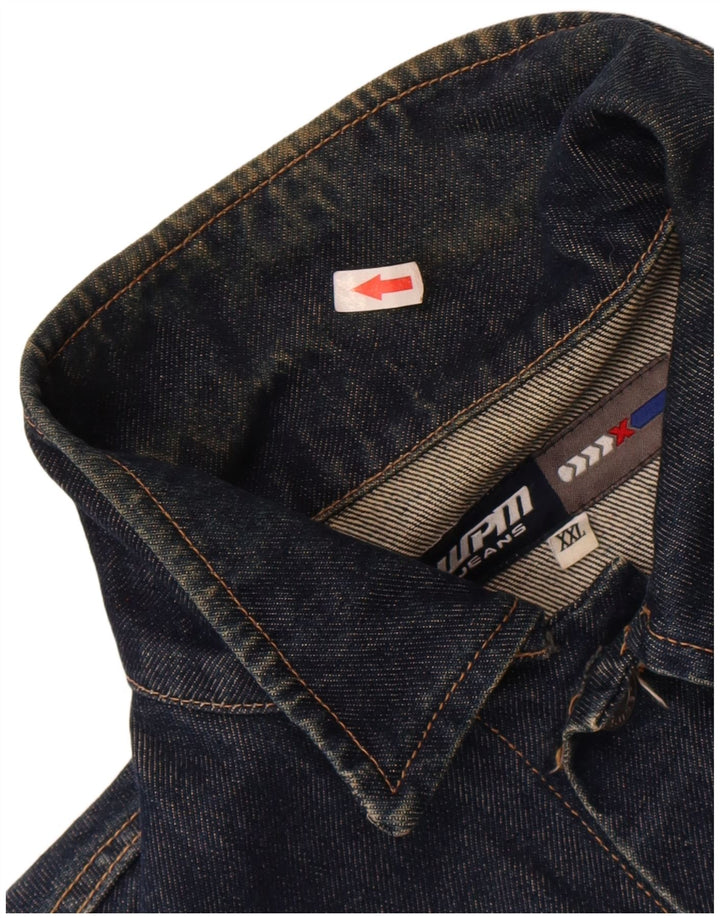 Ανδρικό τζιν μπουφάν WPM UK 44 2XL Navy Blue Cotton