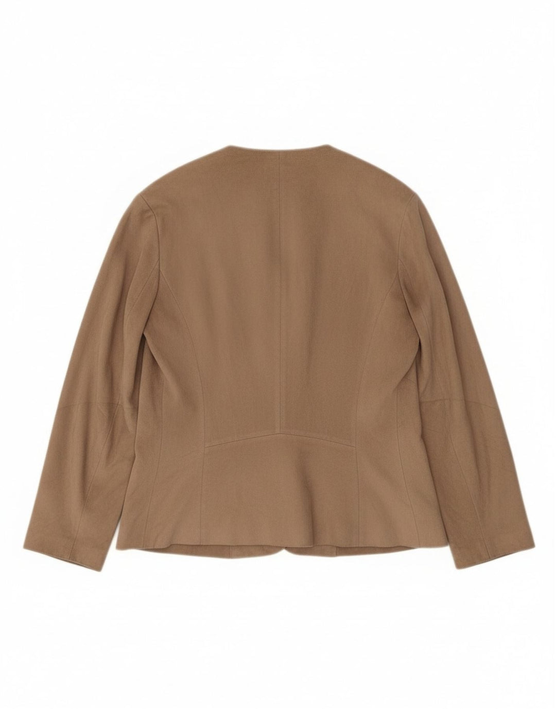 Zara γυναικεία ζακέτα με μανίκια 3/4 τοπ UK 14 μεσαίο μπεζ πολυεστέρας