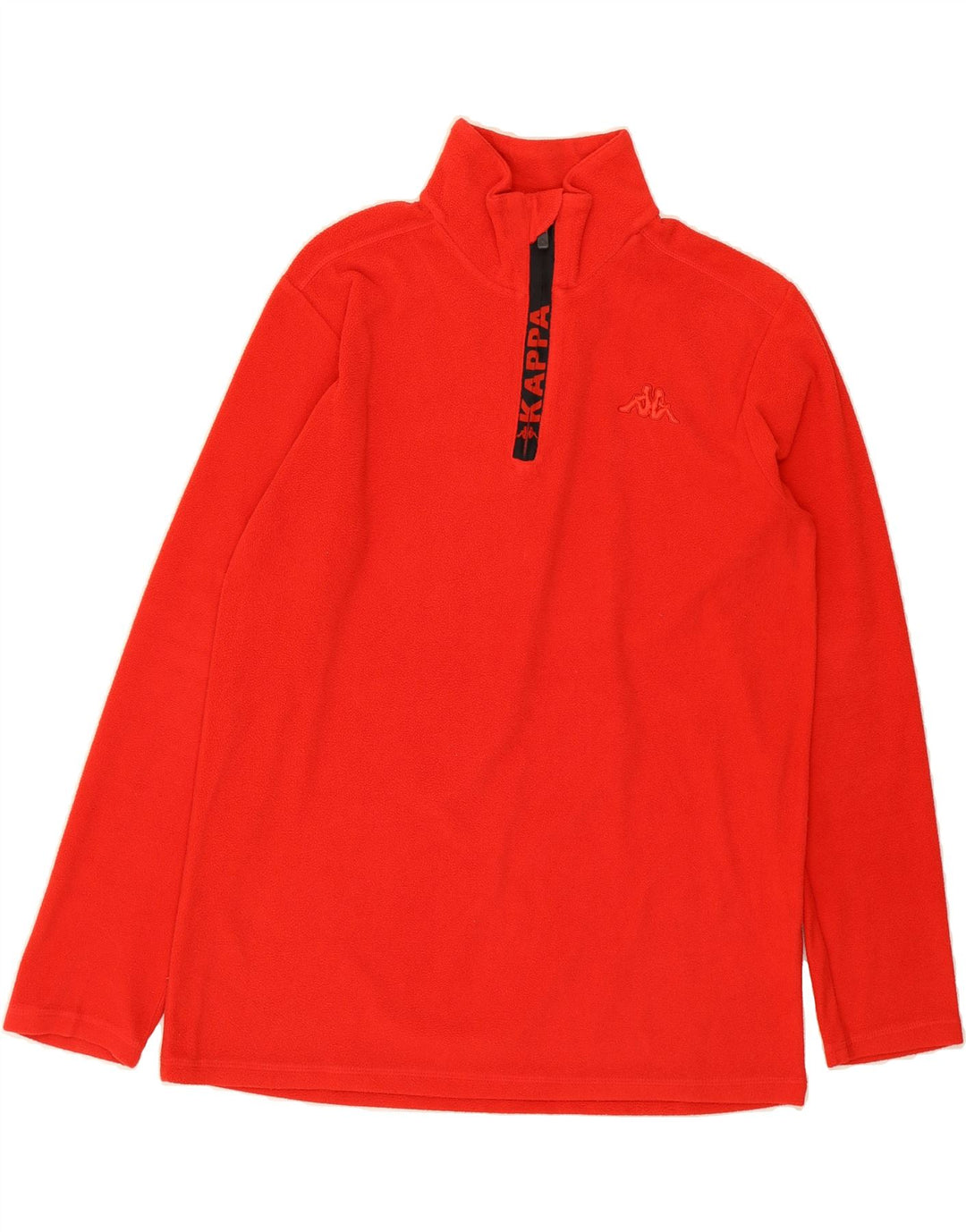 KAPPA Mens Zip Neck Fleece Jumper Large Red Polyester Vintage Kappa and Second-Hand Kappa from Messina Hembry 