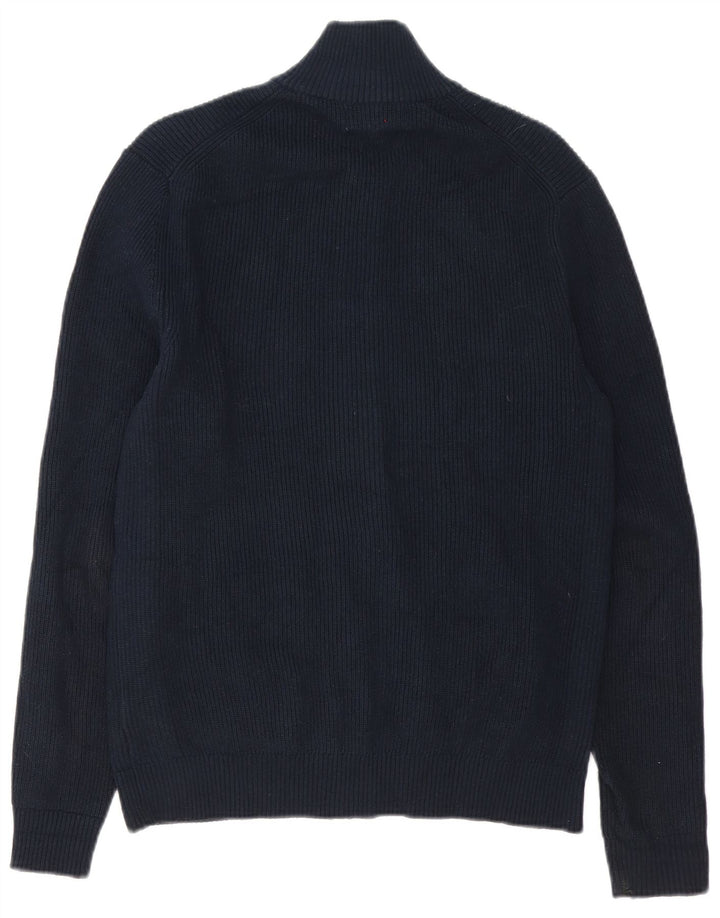 Ανδρικό πουλόβερ ζακέτα Marks & Spencer Small Navy Blue Cotton
