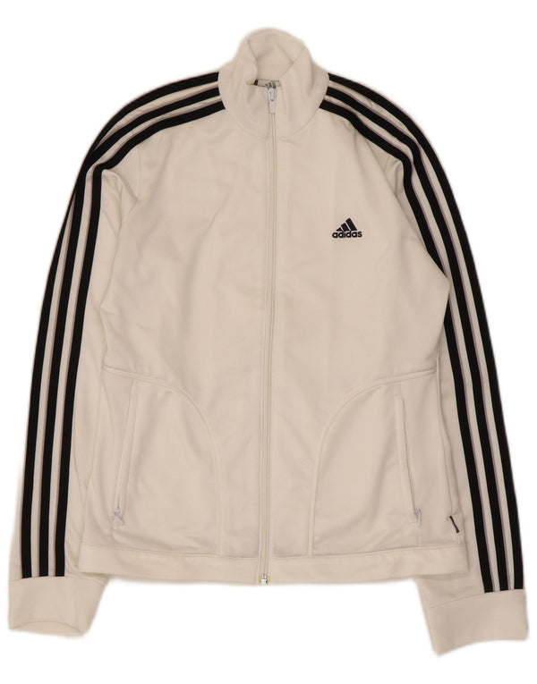 Γυναικεία αθλητική φόρμα Adidas Top Jacket UK 10 Small White Polyester