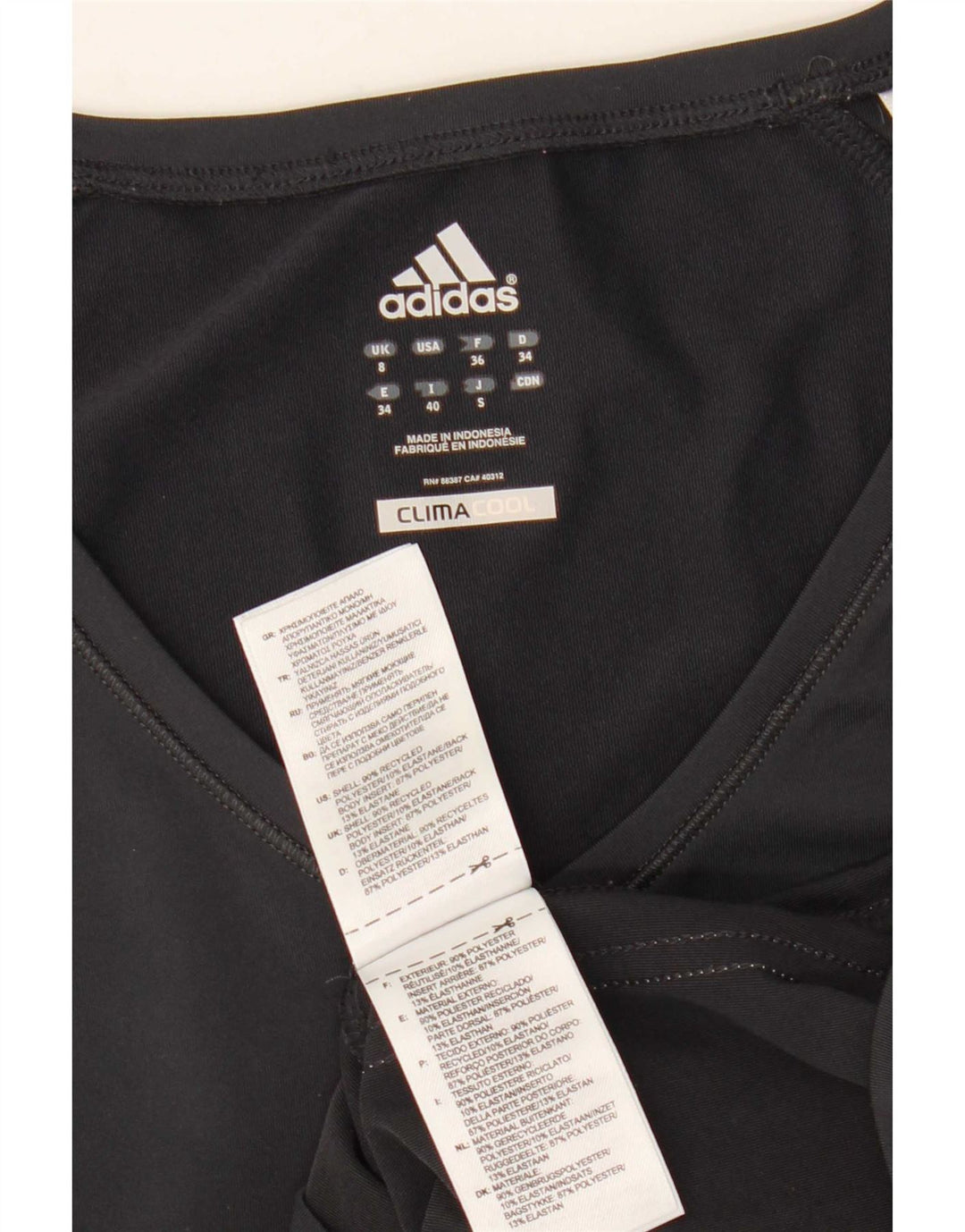 Adidas Γυναικείο T-Shirt Climacool Top UK 8 Small Grey Polyester