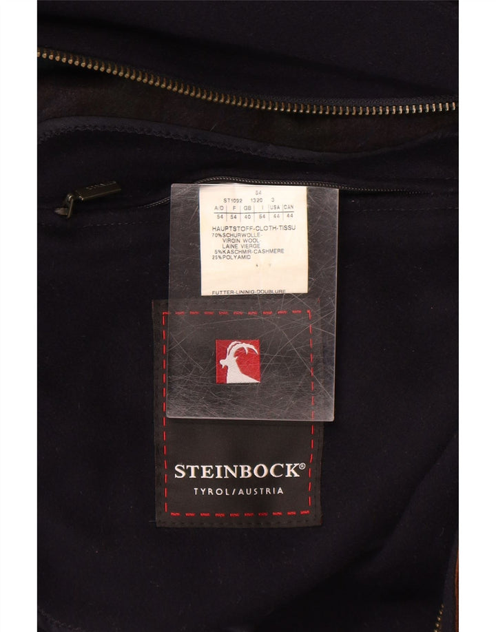 Steinbock Ανδρικό Πανωφόρι UK 40 Large Navy Blue Wool