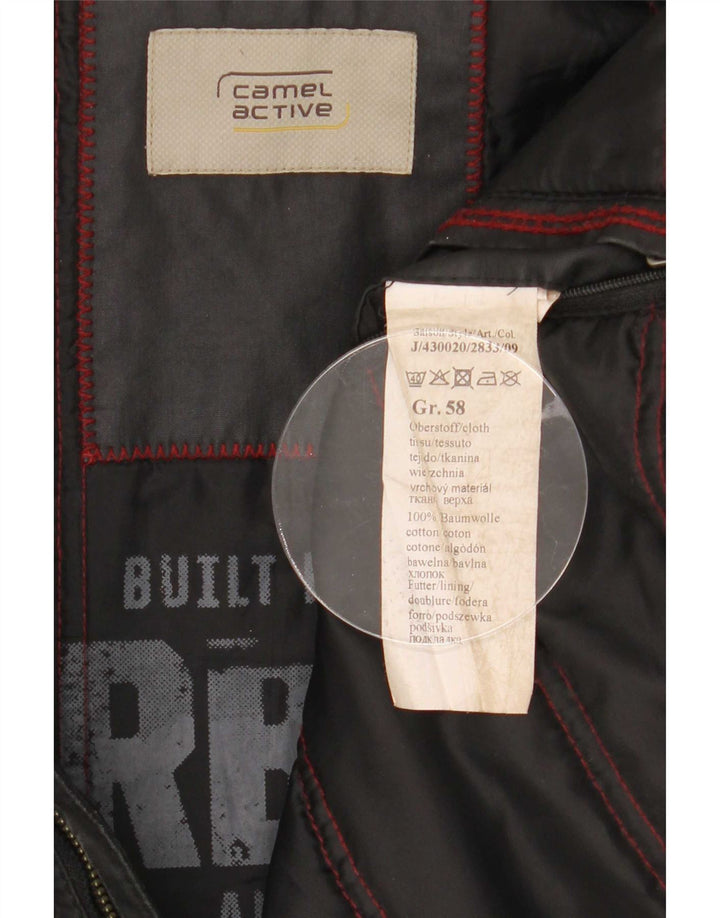Camel Active Ανδρικό Αντιανεμικό Μπουφάν EU 58 2XL Μαύρο Βαμβακερό