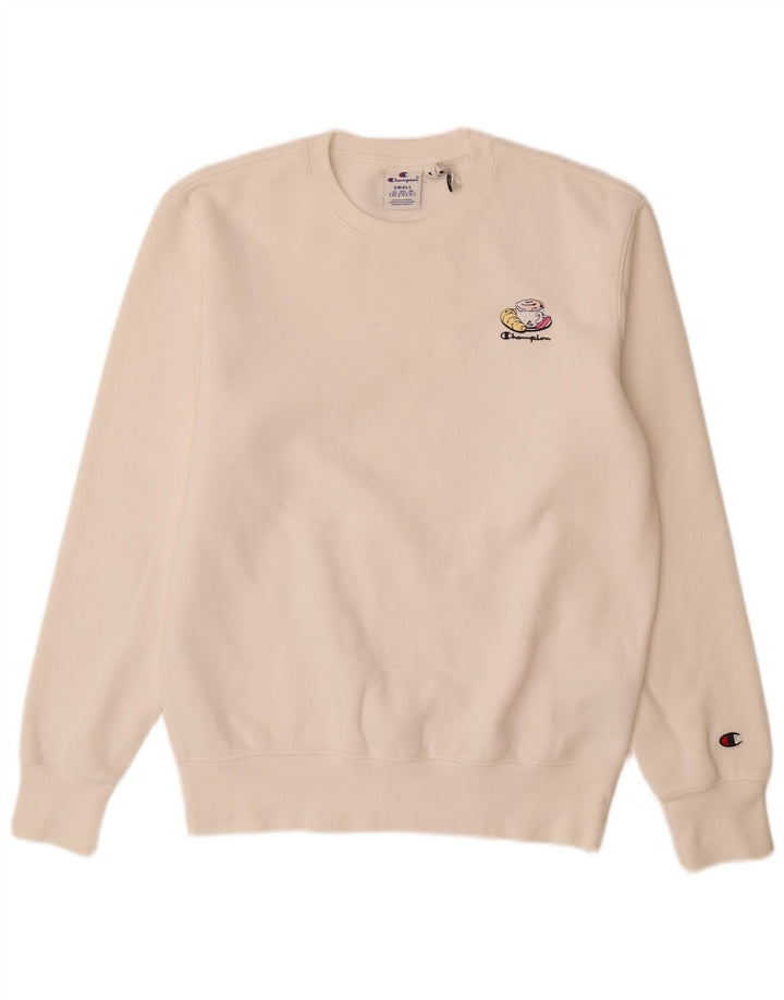 Ανδρικό φούτερ Champion Jumper Μικρό λευκό βαμβακερό