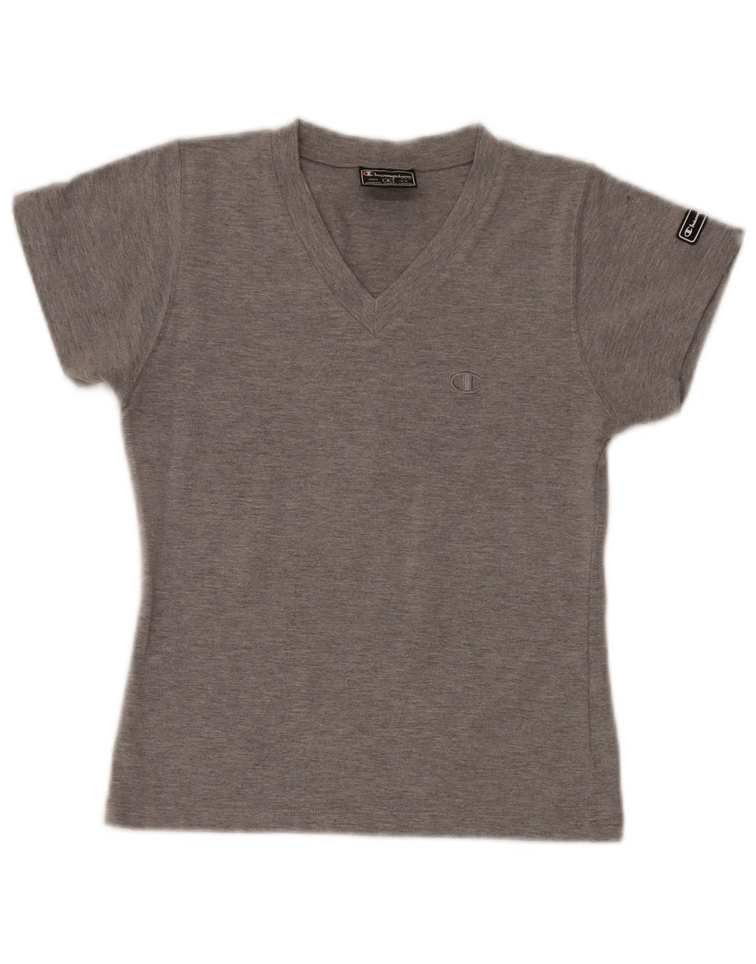 Champion Γυναικείο T-Shirt Top UK 8 Small Grey Cotton