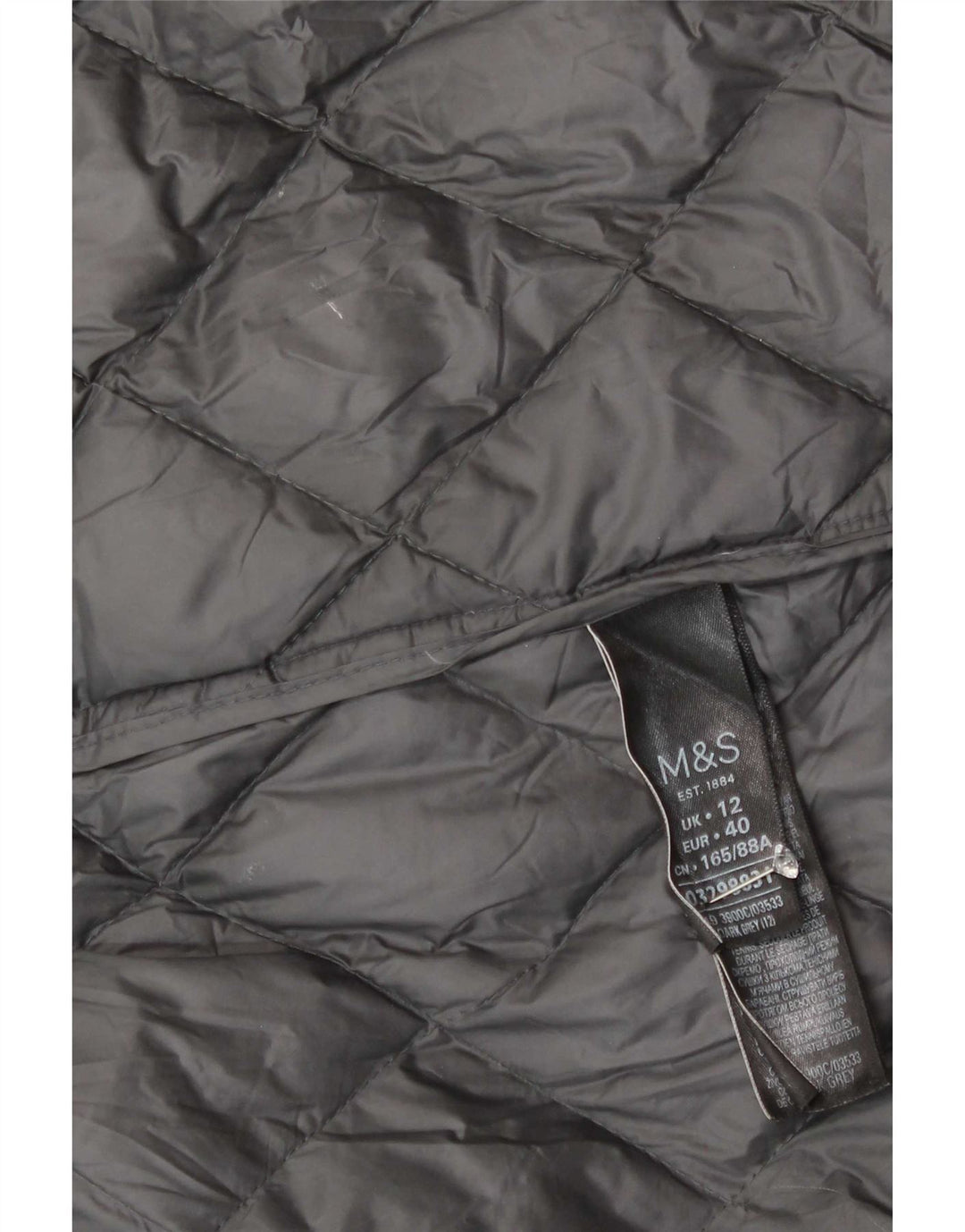 Γυναικείο καπιτονέ πανωφόρι Marks & Spencer UK 12 Medium Grey Polyamide