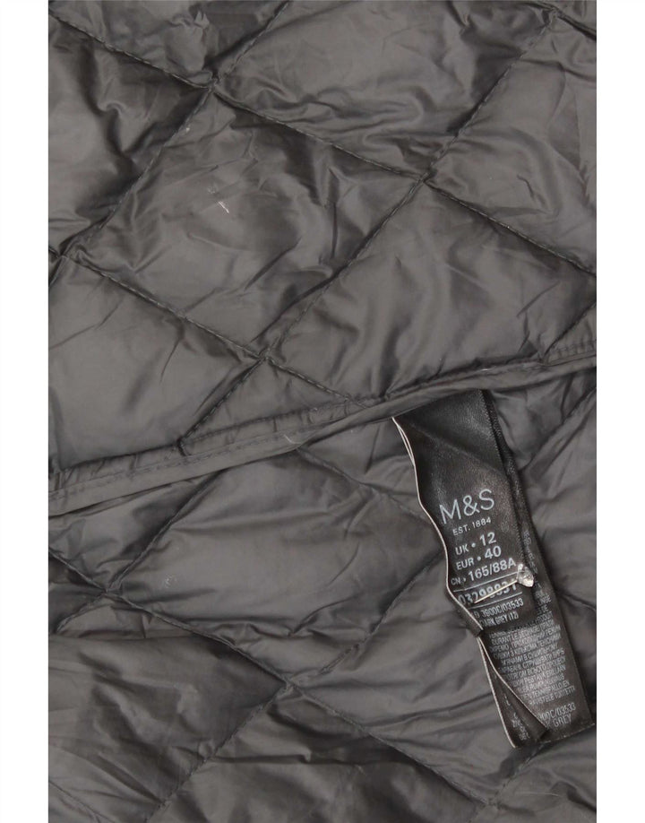 Γυναικείο καπιτονέ πανωφόρι Marks & Spencer UK 12 Medium Grey Polyamide