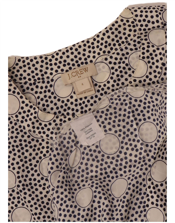 J. CREW Γυναικεία αμάνικη μπλούζα τοπ US 4 Small White Dot Polyester