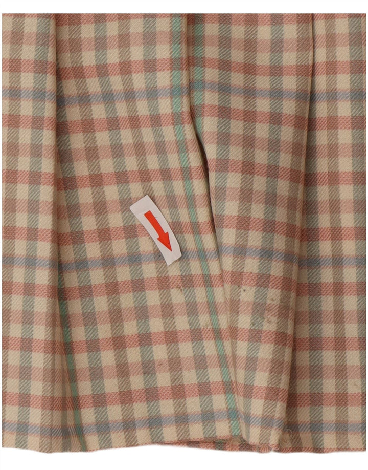 Vintage γυναικεία μίνι φούστα IT 42 Medium W26 Πολύχρωμο μαλλί Gingham