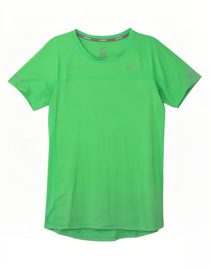 Γυναικείο T-Shirt Nike Dri Fit Top UK 12 Μεσαίου πράσινου πολυεστέρα