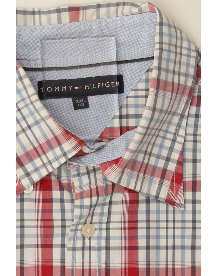 TOMMY HILFIGER Mens Shirt 2XL Red Check Vintage Tommy Hilfiger and Second-Hand Tommy Hilfiger from Messina Hembry 