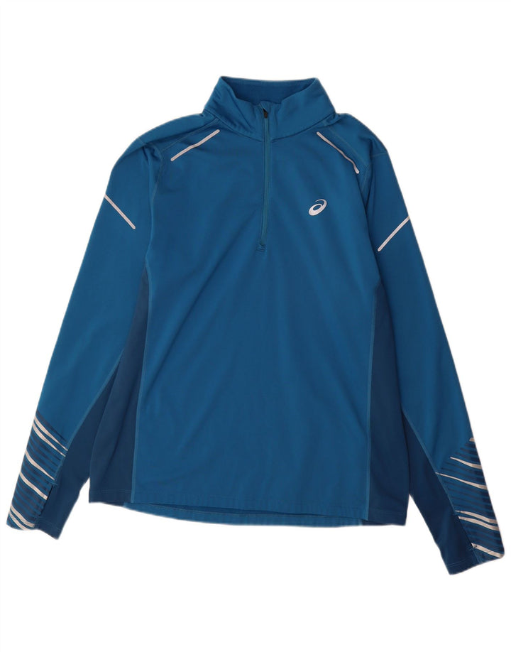 Ανδρική φόρμα πουλόβερ Asics Top Large Blue Colourblock Polyester Sports