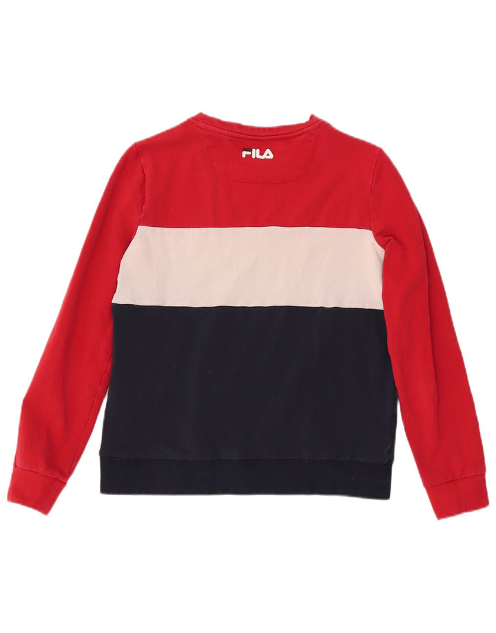Γυναικείο γραφικό φούτερ FILA Jumper UK 10 Small Navy Blue Colourblock