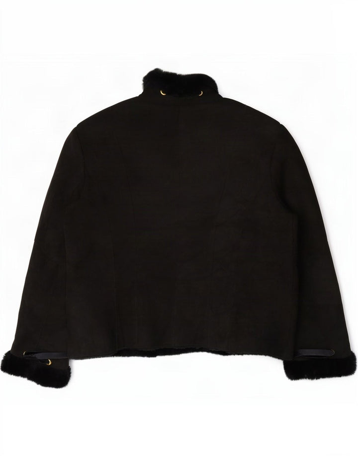Vintage Γυναικείο Shearling Jacket IT 46 Large Μαύρο