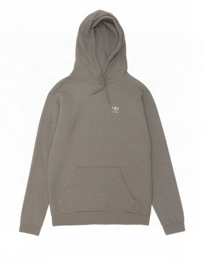 Adidas Ανδρικό Hoodie Jumper Μεσαίο γκρι βαμβακερό