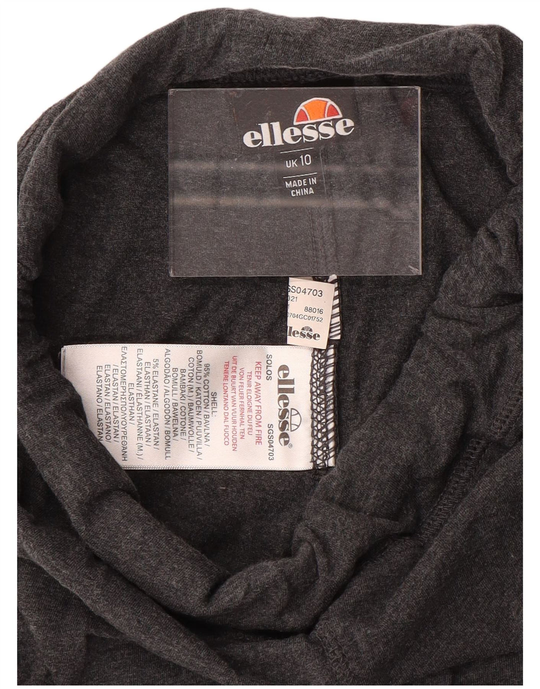 Ellesse Γυναικείο Γραφικό Κολάν UK 10 Μικρό Γκρι Βαμβακερό