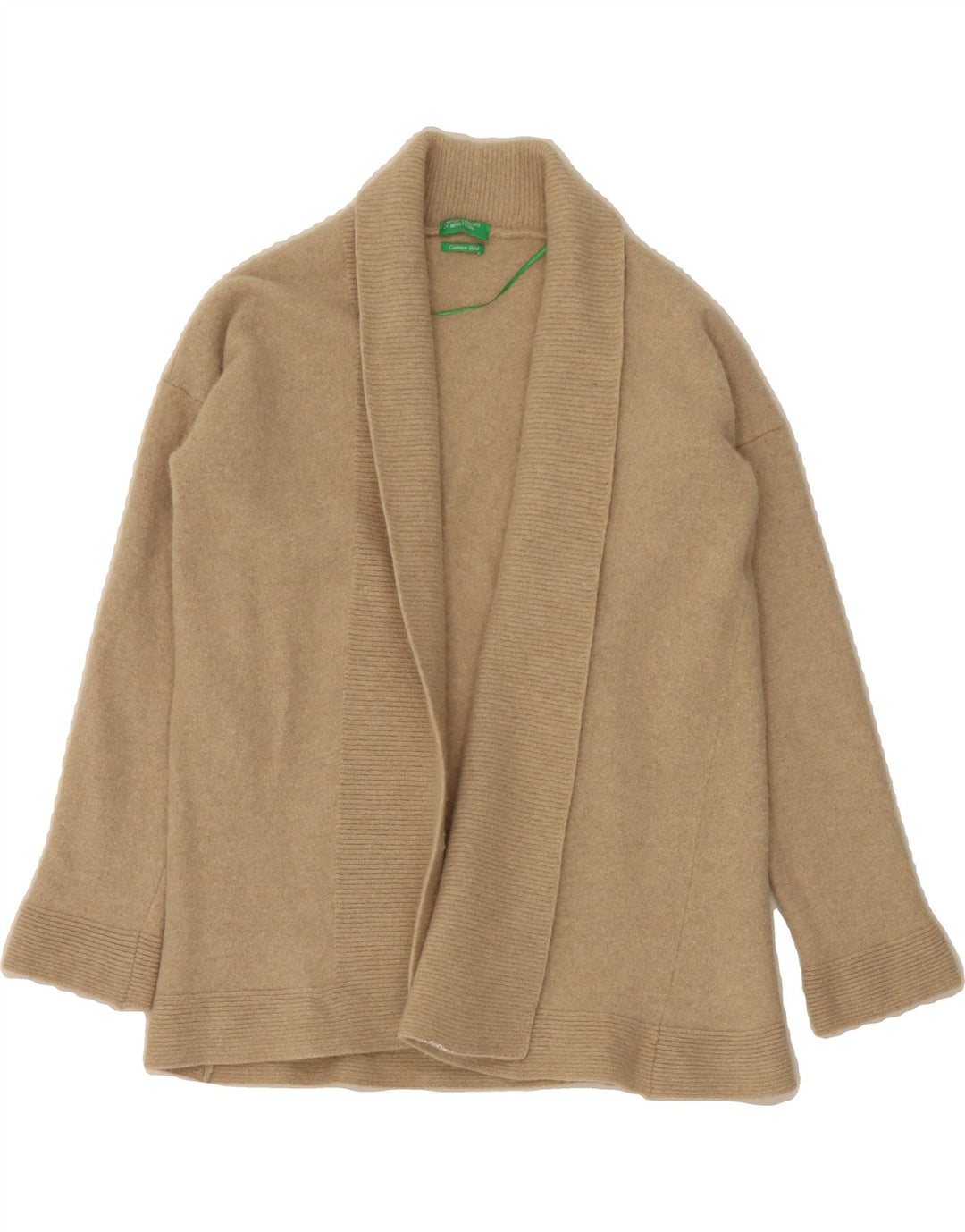 BENETTON Womens Open Cardigan Sweater UK 10 Small Brown Wool Vintage Benetton and Second-Hand Benetton from Messina Hembry 