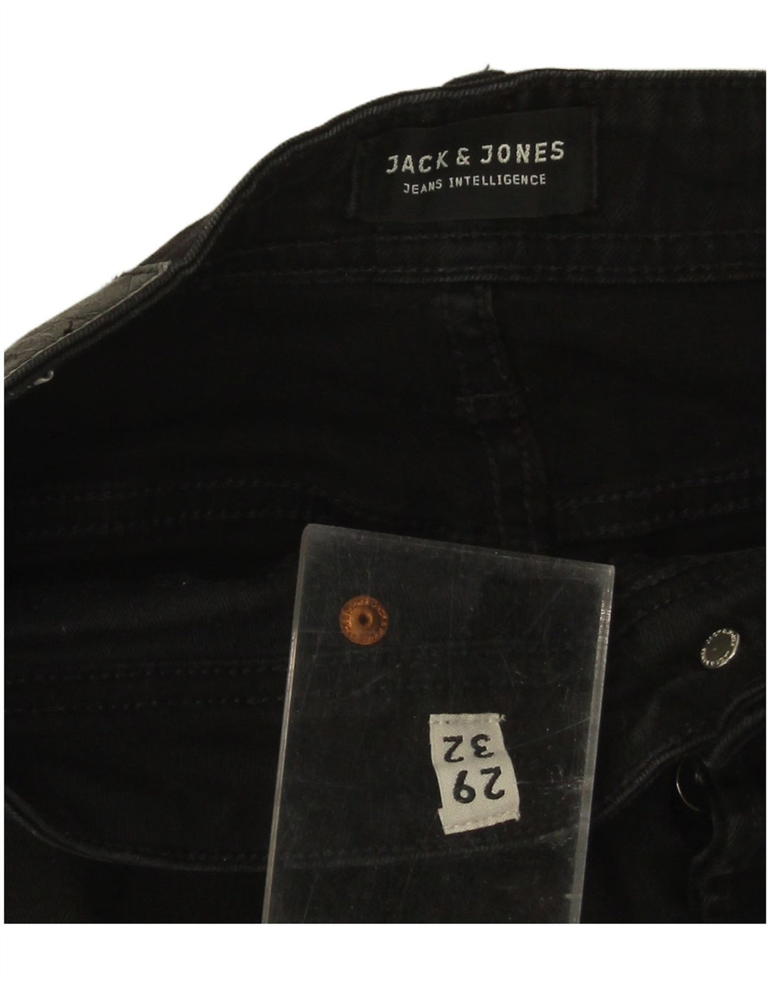 Jack & Jones Ανδρικό Tim Slim Jeans W29 L30 Μαύρο βαμβακερό