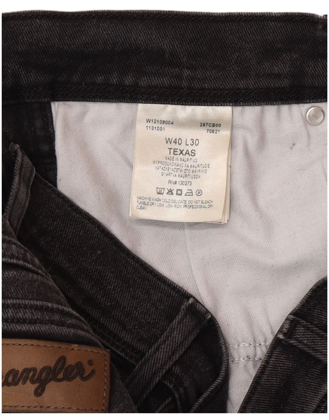 Ανδρικό τζιν Texas Straight Wrangler W40 L30 Γκρι βαμβακερό