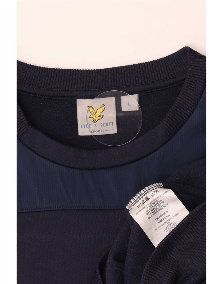 Lyle & Scott Ανδρική φούτερ Jumper Large Navy Blue Polyester