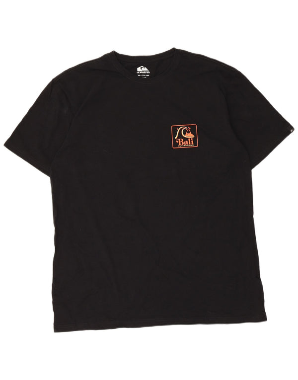 Quiksilver Ανδρικό T-Shirt Regular Fit Top 2XL Μαύρο βαμβακερό
