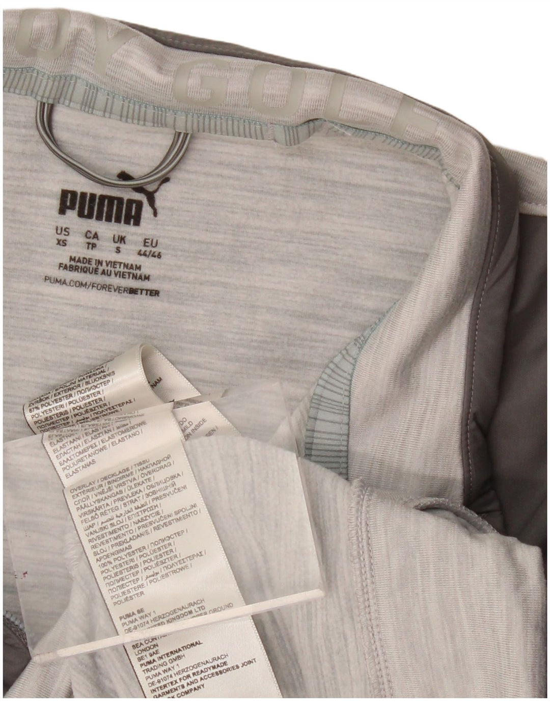 Ανδρικό φούτερ PUMA με φερμουάρ με λαιμόκοψη, μικρό γκρι πολυεστέρα