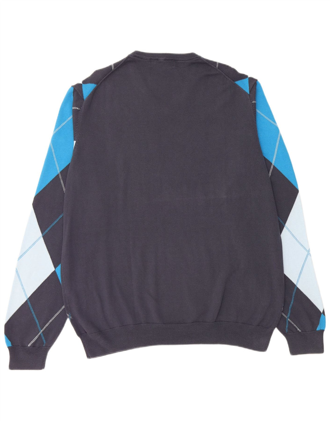 LYLE & SCOTT Ανδρικό πουλόβερ με λαιμόκοψη 2XL Navy Blue Argyle/Diamond