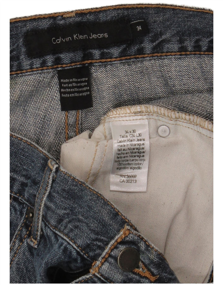 Ανδρικό τζιν ίσιο Calvin Klein W34 L30 Μπλε βαμβακερό