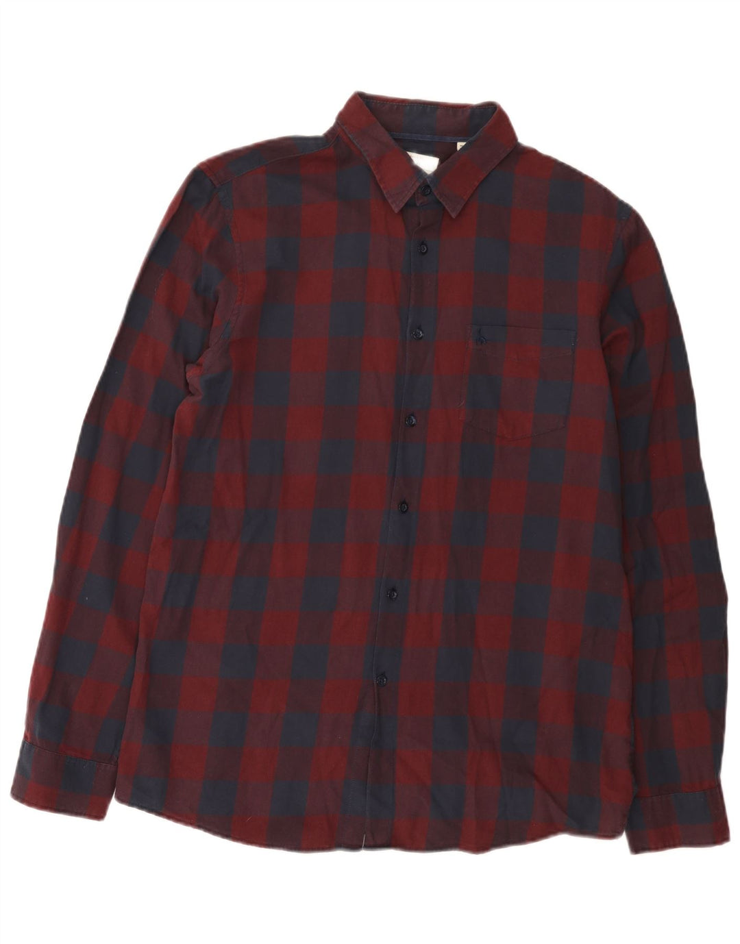 Ανδρικό πουκάμισο Jack Wills Classic Fit Βαμβακερό Gingham μεσαίο μπορντό