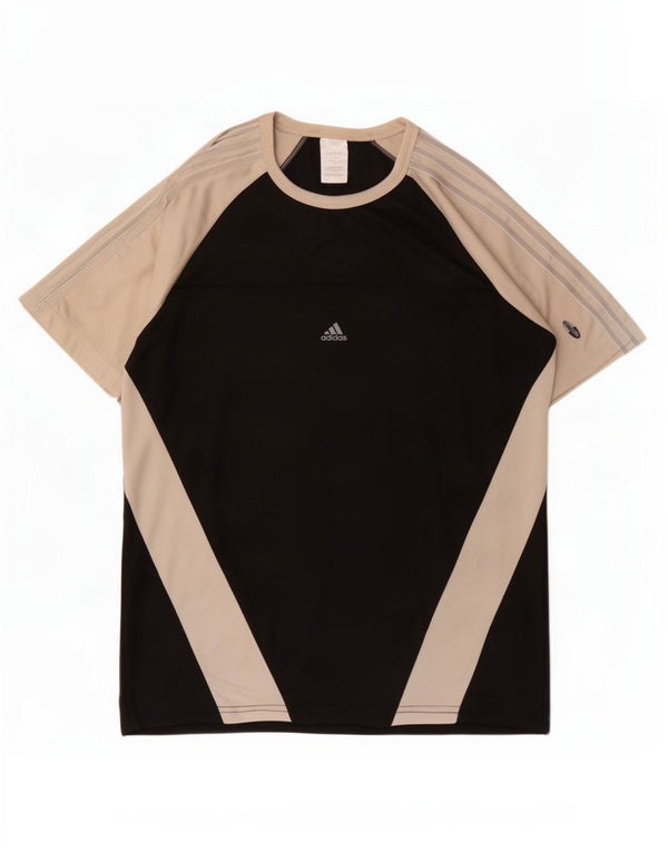 Adidas Mens Climacool T-Shirt Top Medium Black Colourblock