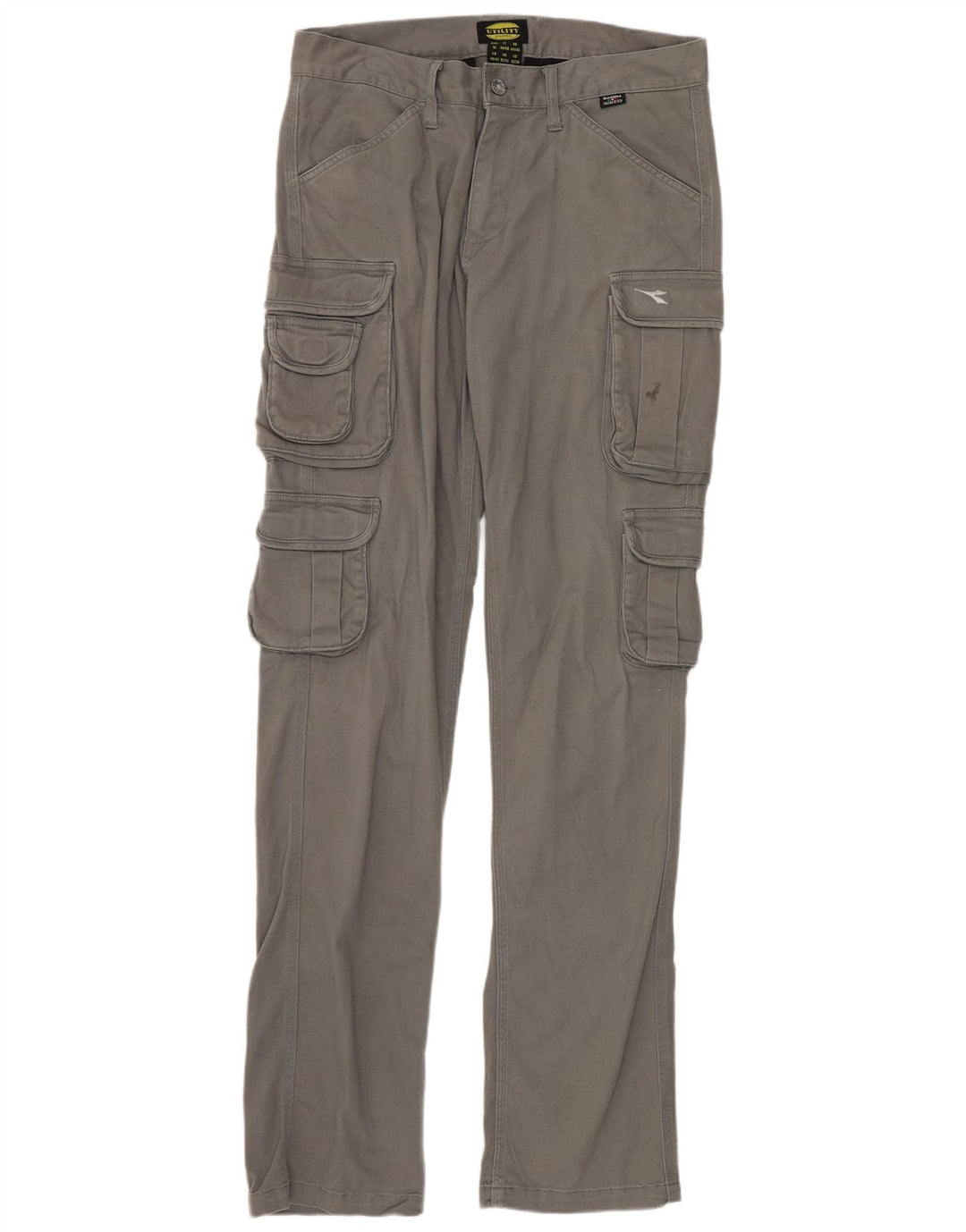 Ανδρικό παντελόνι DIADORA Slim Cargo W32 L34 Γκρι Βαμβακερό