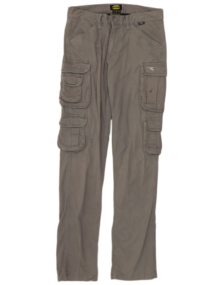 Ανδρικό παντελόνι DIADORA Slim Cargo W32 L34 Γκρι Βαμβακερό
