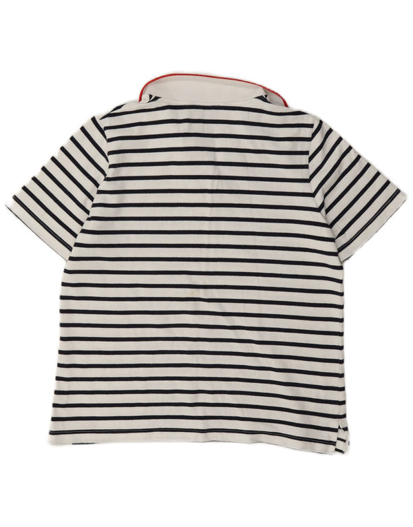 Crew Clothing Γυναικείο πουκάμισο πόλο UK 12 Μεσαίο λευκό ριγέ βαμβακερό