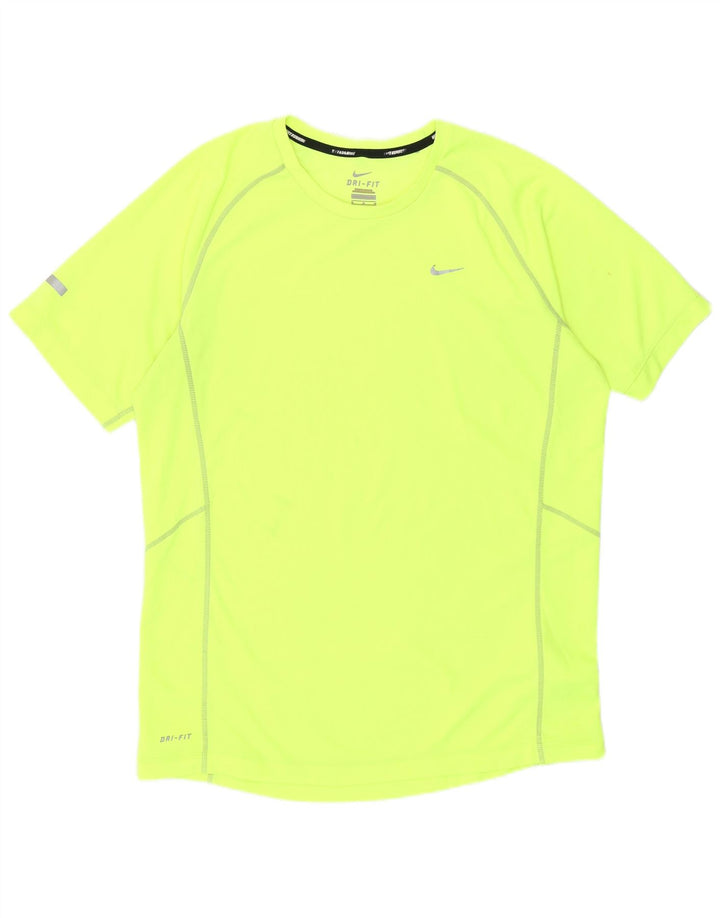 Ανδρικό T-shirt Nike Dri Fit Τοπ μεσαίου κίτρινου πολυεστέρα