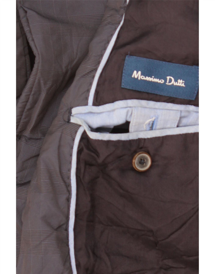 Massimo Dutti Ανδρικό Utility Jacket UK 40 Large Navy Blue Check Acetate