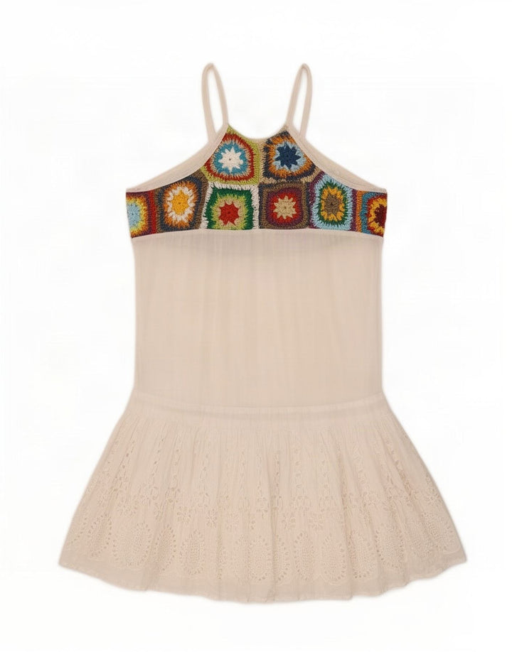 Desigual Γυναικείο Sundress EU 42 Large White Floral Βαμβακερό