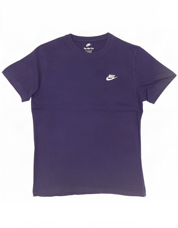 Ανδρικό μπλουζάκι Nike, μεσαίο μπλε, βαμβακερό