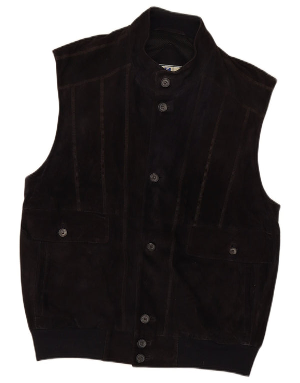 STRIWA Ανδρικό Suede Gilet UK 38 Medium Navy Blue Leather